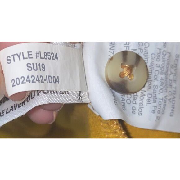 Madewell Texture & Thread Button Front Puff Sleeve Mini Dress Size X-Small - Picture 7 of 8